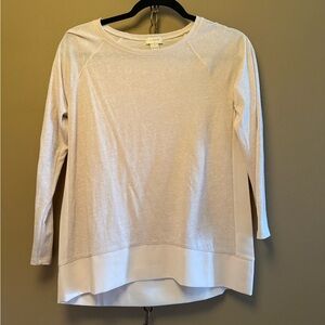 J. Crew Cream Asymmetrical Blouse